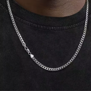 Men’s Stainless Steel Cuban Curb Chain Necklace