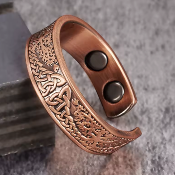 Men’s Celtic Copper Open Ring with Dual Magnets